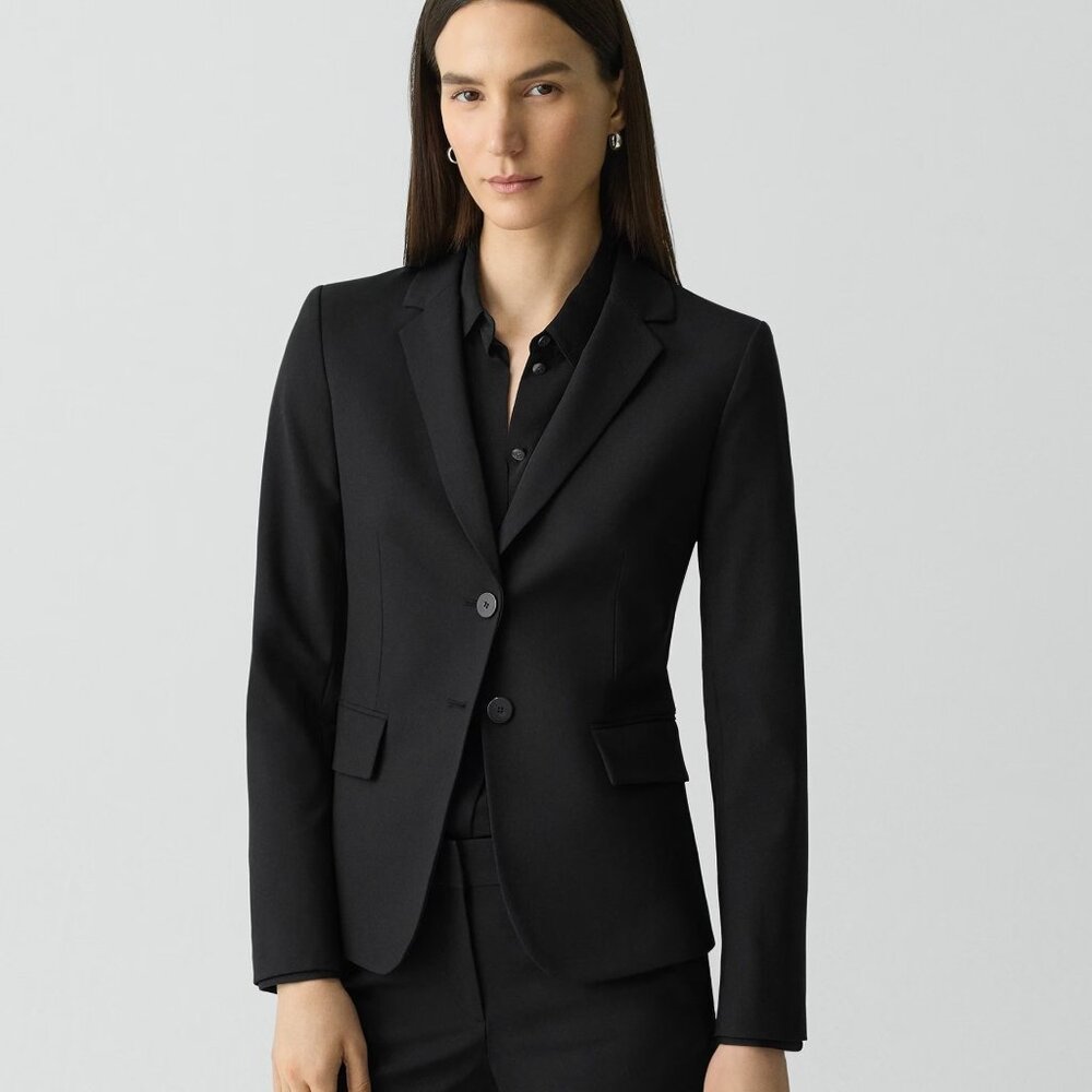 Theory Carissa Blazer in Good Wool (Black, Size 8) - new without tags!